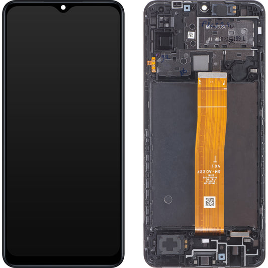 Ecrã tátil Samsung Galaxy M12 M127, com moldura, preto, Swap GH82-25042A