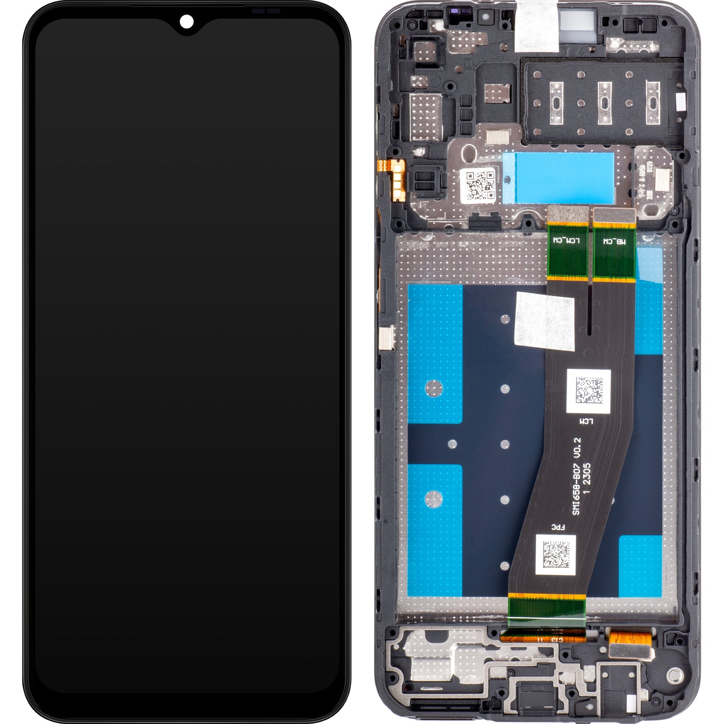 Ecrã tátil Samsung Galaxy A14 A145, com moldura, versão europeia, preto, Service Pack GH81-23540A