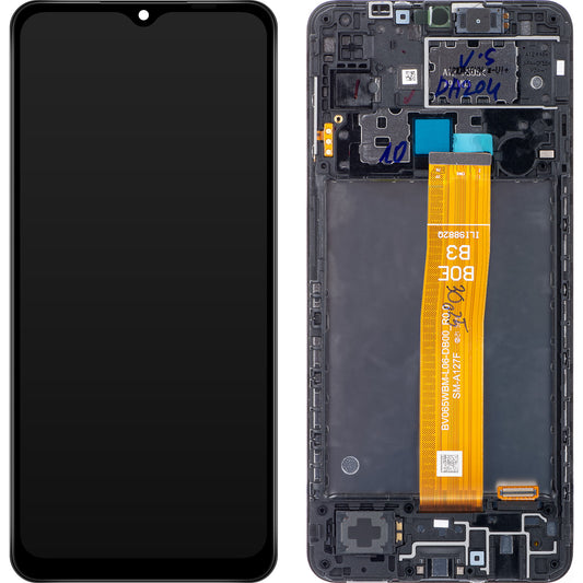 Ecrã com Touchscreen Samsung Galaxy A12 Nacho A127, com Moldura, Preto, Recondicionado GH82-26486A