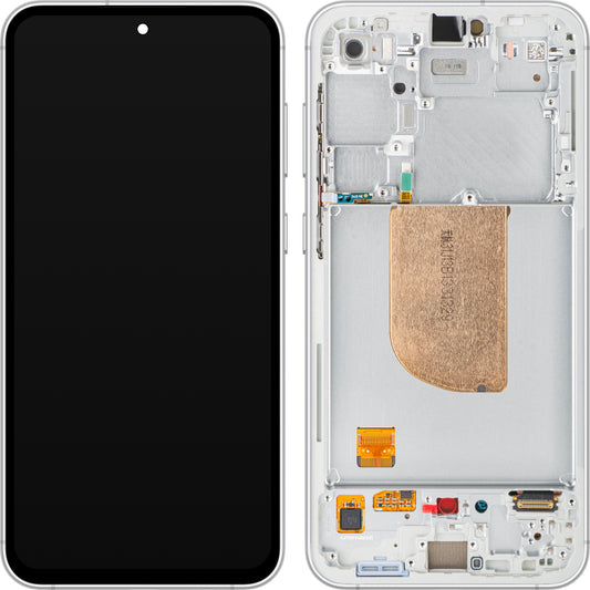 Samsung Galaxy S23 FE S711 Ecrã tátil com moldura, branco (creme), Service Pack GH82-32854B 