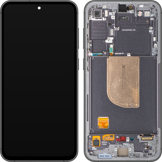 Samsung Galaxy S23 FE S711 Ecrã tátil Samsung Galaxy S23 FE S711, com moldura, preto (grafite), Service Pack GH82-32854A 