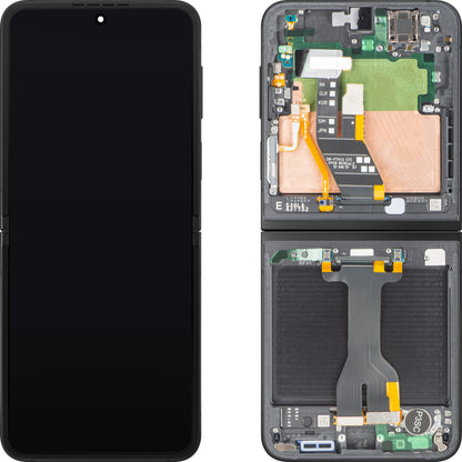 Ecrã com Touchscreen Samsung Galaxy Z Flip6 F741, com Moldura, Sub Inner, Preto (Crafted Black), Service Pack GH82-35014E