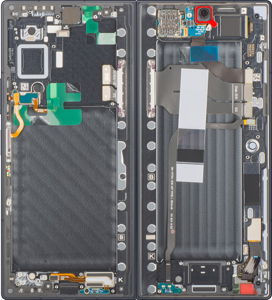 Ecrã com Touchscreen Samsung Galaxy Z Fold8 Ultra F976, com Moldura, Sub Inner, Preto (Grafite), Service Pack GH82-39805A