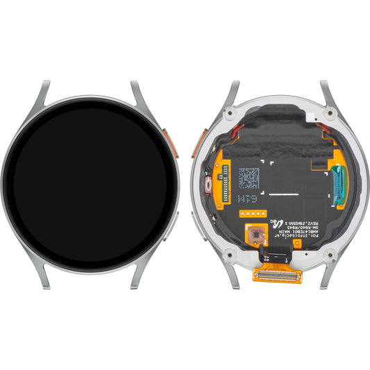 Ecrã com Touchscreen Samsung Galaxy Watch7 44mm, com Moldura, Versão BT, Prateado, Service Pack GH97-29845C