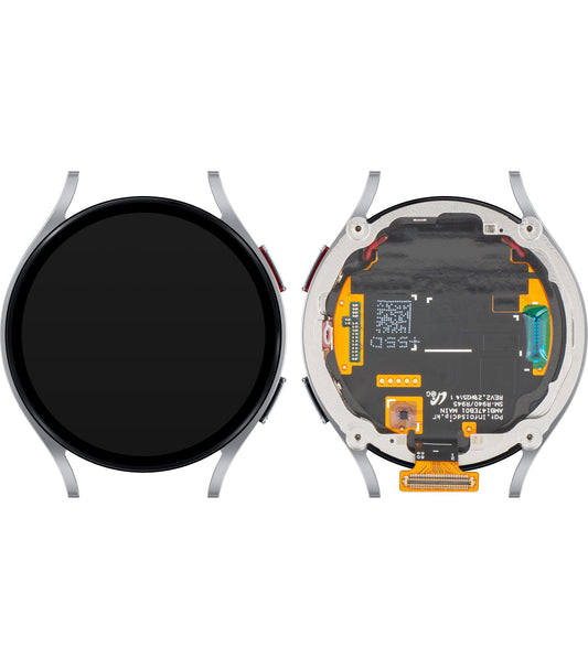 Ecrã com Touchscreen Samsung Galaxy Watch6 44mm, com Moldura, Versão LTE, Prateado, Service Pack GH97-28838C