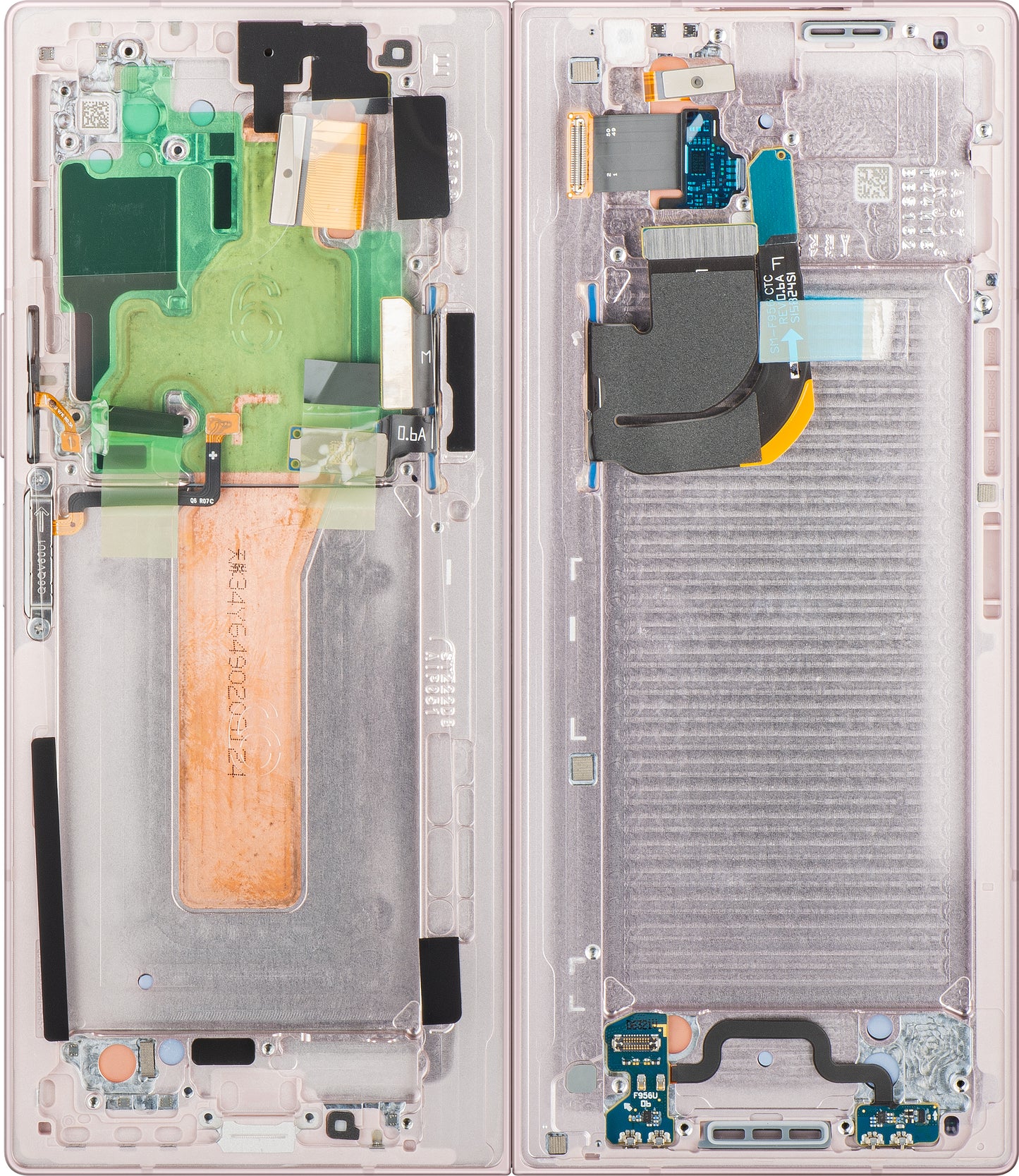 Ecrã com Touchscreen Samsung Galaxy Z Fold6 F956, com Moldura, Sub Inner, Rosa, Service Pack GH82-35042B