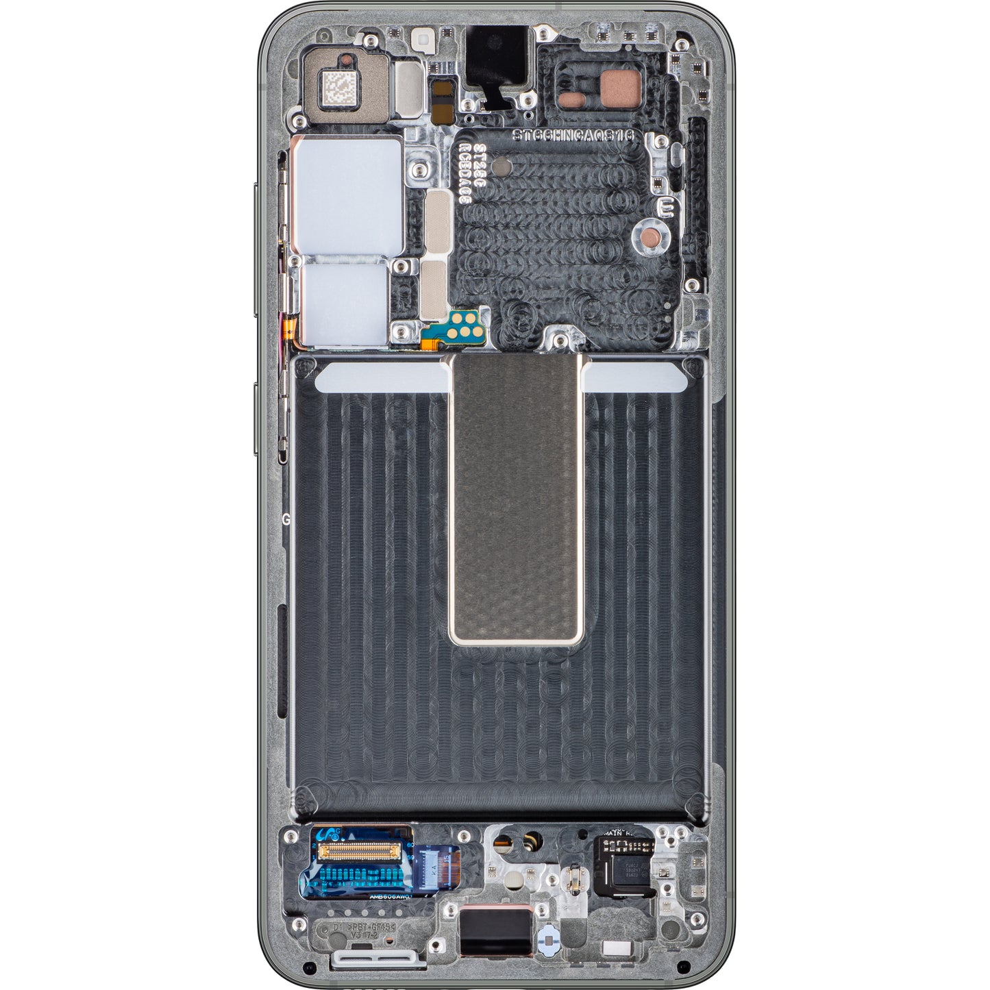 Ecrã tátil Samsung Galaxy S23 S911, com moldura, verde, Service Pack GH82-30480C