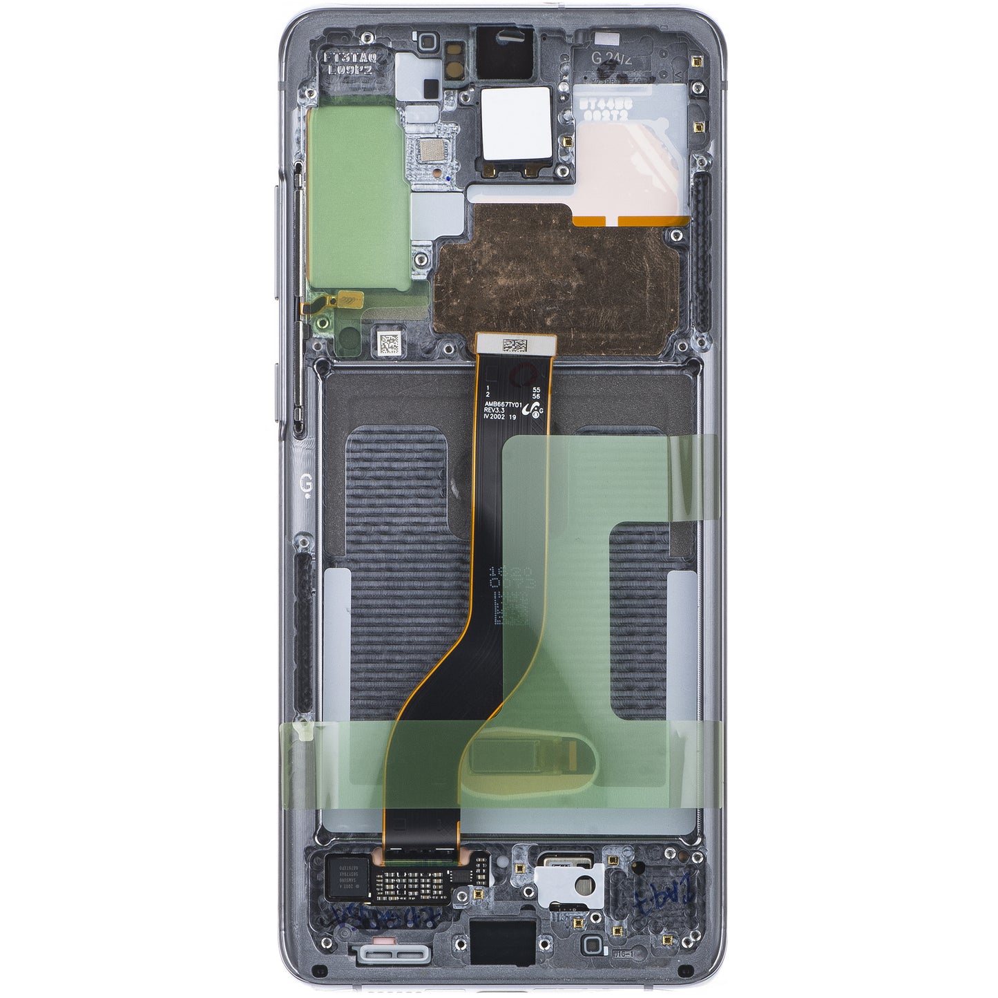 Ecrã tátil Samsung Galaxy S20+ 5G G986 / S20+ G985, com moldura, cinzento (cinzento cósmico), Service Pack GH82-31441E 