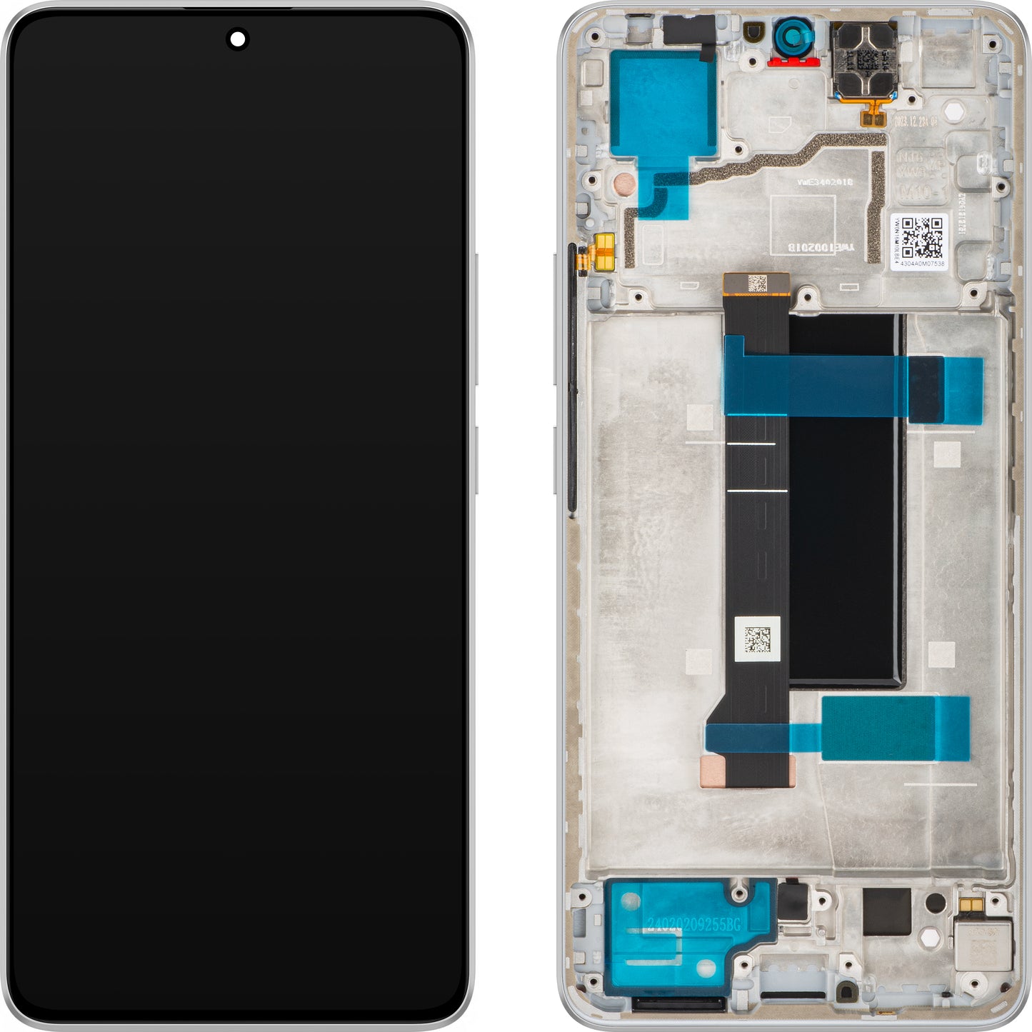 Xiaomi Poco X6 / Redmi Note 13 Pro 5G Display with Touchscreen, with Frame, White, Service Pack 560001N16P00