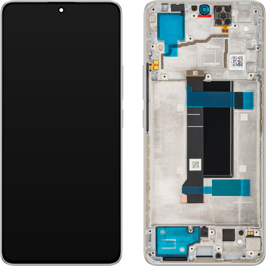 Xiaomi Poco X6 / Redmi Note 13 Pro 5G Display with Touchscreen, with Frame, White, Service Pack 560001N16P00