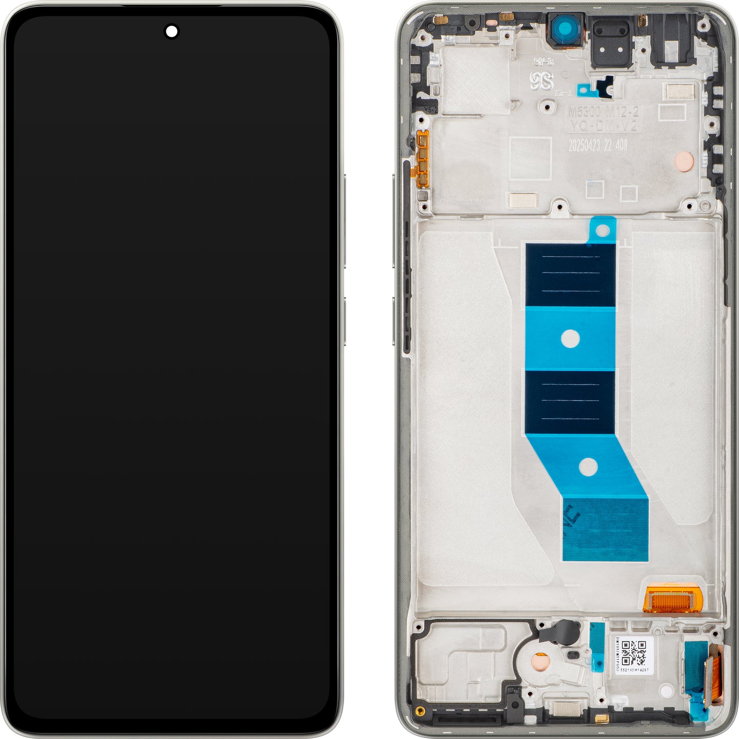 Display com Touchscreen Xiaomi Poco M7 Pro 5G, com Moldura, Cinza (Lunar Dust), Service Pack 5600070O17P00