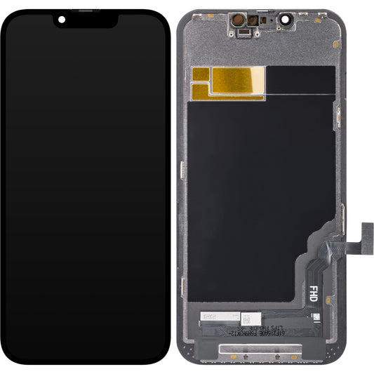 ZY Ecrã tátil para Apple iPhone 13, com moldura, LCD In-Cell IC móvel, preto 