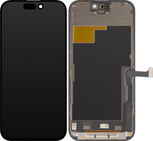 Ecrã tátil ZY para Apple iPhone 15 Pro, com moldura, versão LCD móvel In-Cell IC, preto 