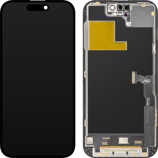 Ecrã tátil ZY para Apple iPhone 14 Pro, com moldura, versão LCD móvel In-Cell IC, preto 