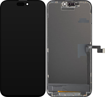 Display com Touchscreen ZY para Apple iPhone 16 Pro Max, com Moldura, Versão LCD In-Cell IC Móvel, Preto