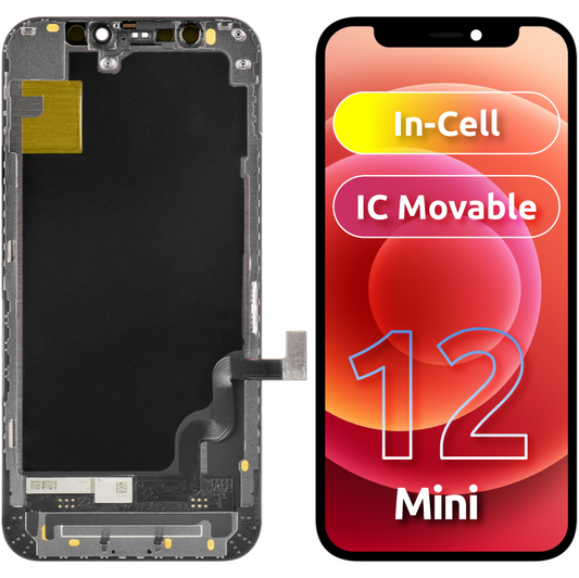 Ecrã tátil ZY para Apple iPhone 12 mini, com moldura, versão LCD In-Cell, preto 