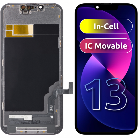 ZY Ecrã tátil para Apple iPhone 13, com moldura, LCD In-Cell IC móvel, preto 
