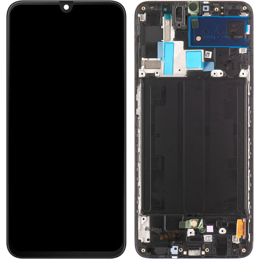 Ecrã tátil Samsung Galaxy A70 A705, com moldura, preto, Service Pack GH82-19747A