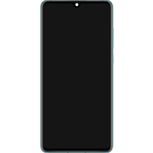 Ecrã tátil Huawei P30, com moldura e bateria, azul (cristal respirável), Service Pack 02354HMF