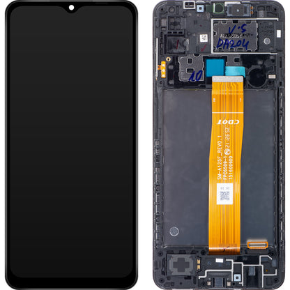 Ecrã tátil Samsung Galaxy A12 A125, com moldura, preto, Service Pack GH82-24491A