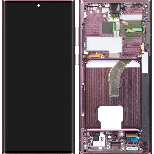 Samsung Galaxy S22 Ultra 5G S908 Ecrã tátil Samsung Galaxy S22 Ultra 5G S908, com moldura, Cherry, Service Pack GH82-27488B