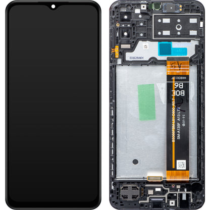 Ecrã tátil Samsung Galaxy M13 M135, com moldura, preto, Service Pack GH82-29132A