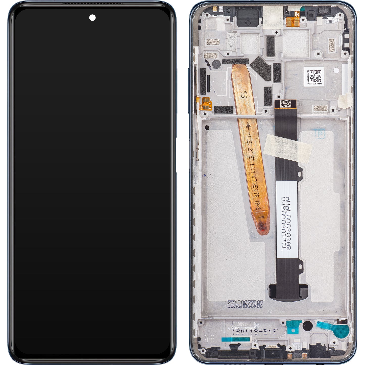 Ecrã com Touchscreen Xiaomi Poco X3 Pro, com Moldura, Preto, Service Pack 560002J20S00