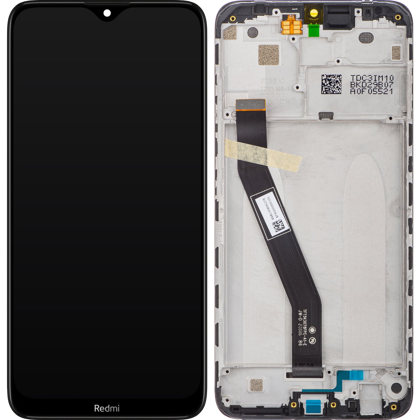 Xiaomi Redmi 8 Ecrã tátil, com moldura, preto, Service Pack 5600040C3I00