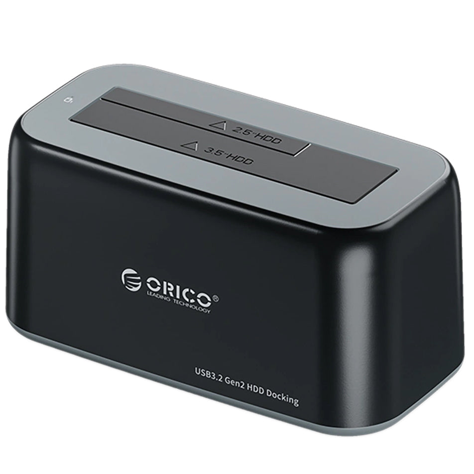 Docking Station Orico 6819C3 1-Drive para HDD / SSD SATA 2.5 polegadas / 3.5 polegadas, Preto