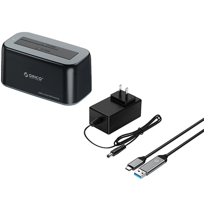 Docking Station Orico 6819C3 1-Drive para HDD / SSD SATA 2.5 polegadas / 3.5 polegadas, Preto