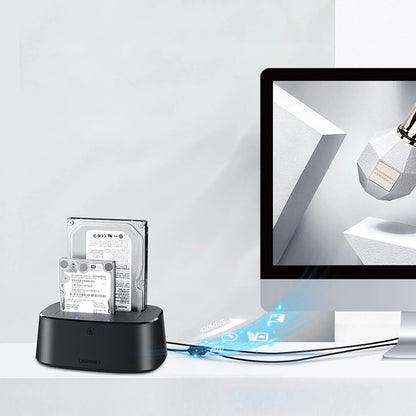 Docking Station UGREEN CM198 (50857) para HDD / SSD SATA 2.5 polegadas / 3.5 polegadas, Preto