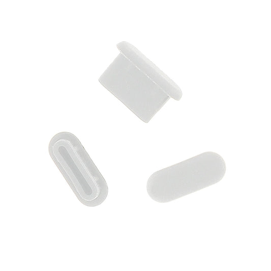 Tampa Anti-Pó para Porta de Telemóvel OEM, USB-C, Conjunto de 10 peças, Branco