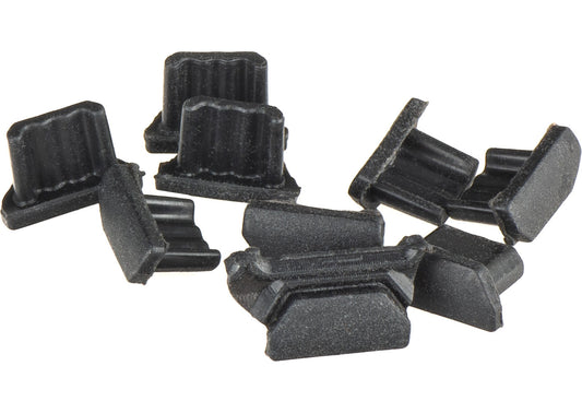 Tampa Anti-Pó Porta Telefone OEM, microUSB, Conjunto 10 peças, Preto