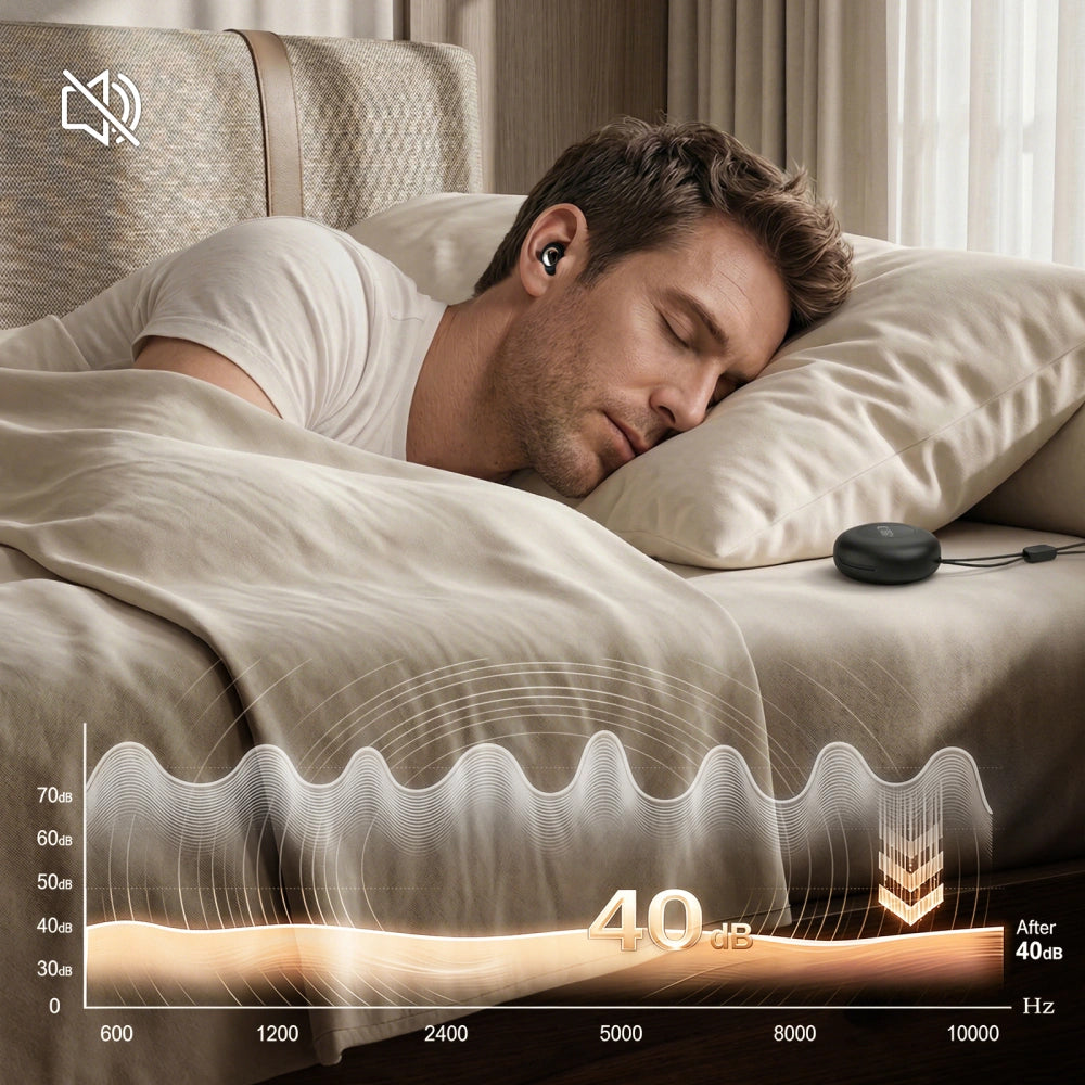 Tampões de Ouvido Tech-Protect QuietFit, Pretos
