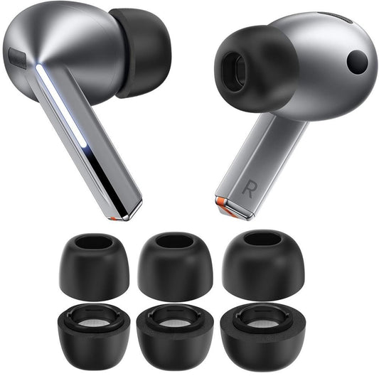 Tampões Tech-Protect para Samsung Galaxy Buds3 Pro, Tamanho S / M / L, Pretos
