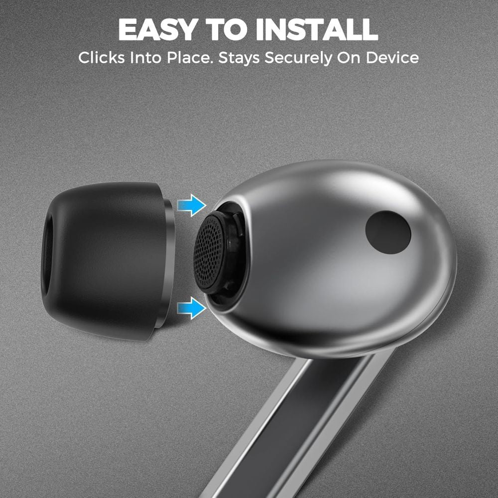 Tech-Protect Ear Tips for Samsung Galaxy Buds3 FE / Buds3 Pro / Buds3, Size S / M / L, Black
