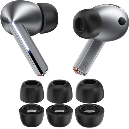 Tampões Techsuit ET3 para Samsung Galaxy Buds3 Pro, Tamanho S / M / L, Brancos
