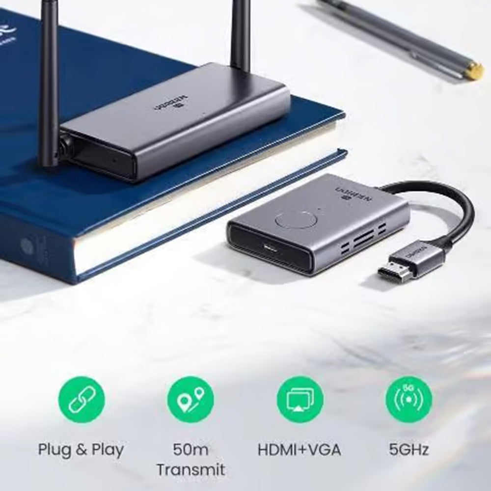 Extender Wireless HDMI UGREEN CM506, 1080P, Cinzento
