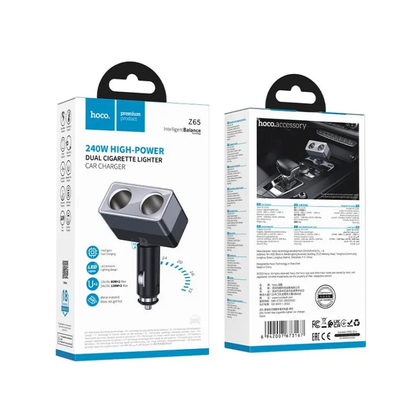 Extensão Isqueiro HOCO Z65, 240W, 2 Saídas