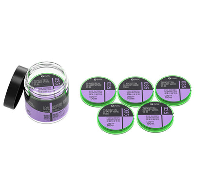 Fio de Tungsténio 2UUL WS-035, 0,035mm, 100m, Conjunto de 5 unidades