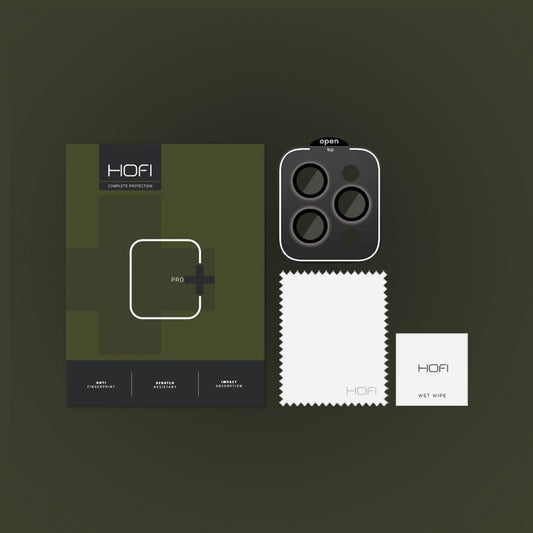 Película protetora para Câmara Traseira HOFI CamRing PRO+ para Apple iPhone 15 Pro Max / 15 Pro, Vidro Temperado, Preto