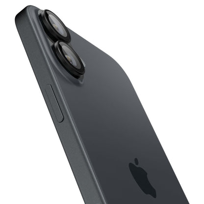 Película protetora da câmara traseira Spigen EZ FIT para Apple iPhone 16 Plus / 16, proteção de vidro, conjunto de 2 peças, preto AGL07921 AGL07921