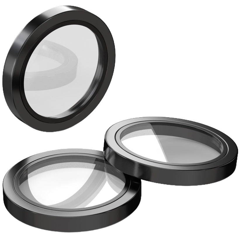 Película protetora para Câmara Traseira Etteri para Apple iPhone 16 Pro Max / 16 Pro, Vidro Temperado, Preto