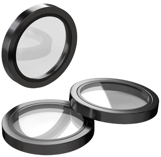 Película protetora para Câmara Traseira Etteri para Apple iPhone 16 Pro Max / 16 Pro, Vidro Temperado, Preto