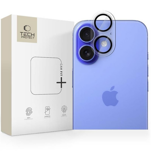 Película Protetora para Câmera Traseira Tech-Protect CamFull Fit+ para Apple iPhone 17, Vidro Temperado, Fosco Transparente