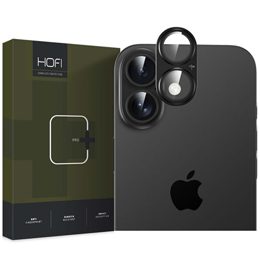 Película protetora da câmara traseira HOFI FullCam para Apple iPhone 16 Plus / 16, vidro protegido, preto