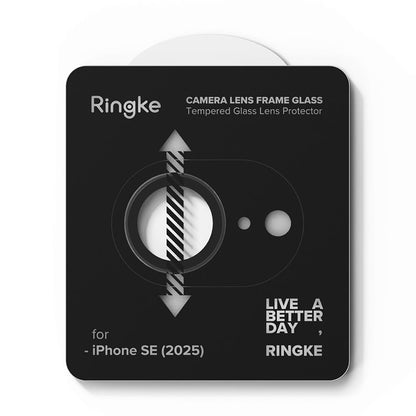 Película Protetora Ringke para Câmara Traseira do Apple iPhone 16e, Vidro Temperado, Conjunto de 2 Peças, Preta