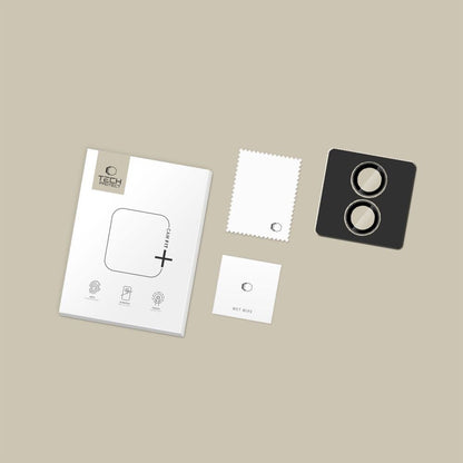 Película de proteção para Câmara Traseira Tech-Protect CamRing Fit+ para Apple iPhone 17, Vidro Temperado, Preta
