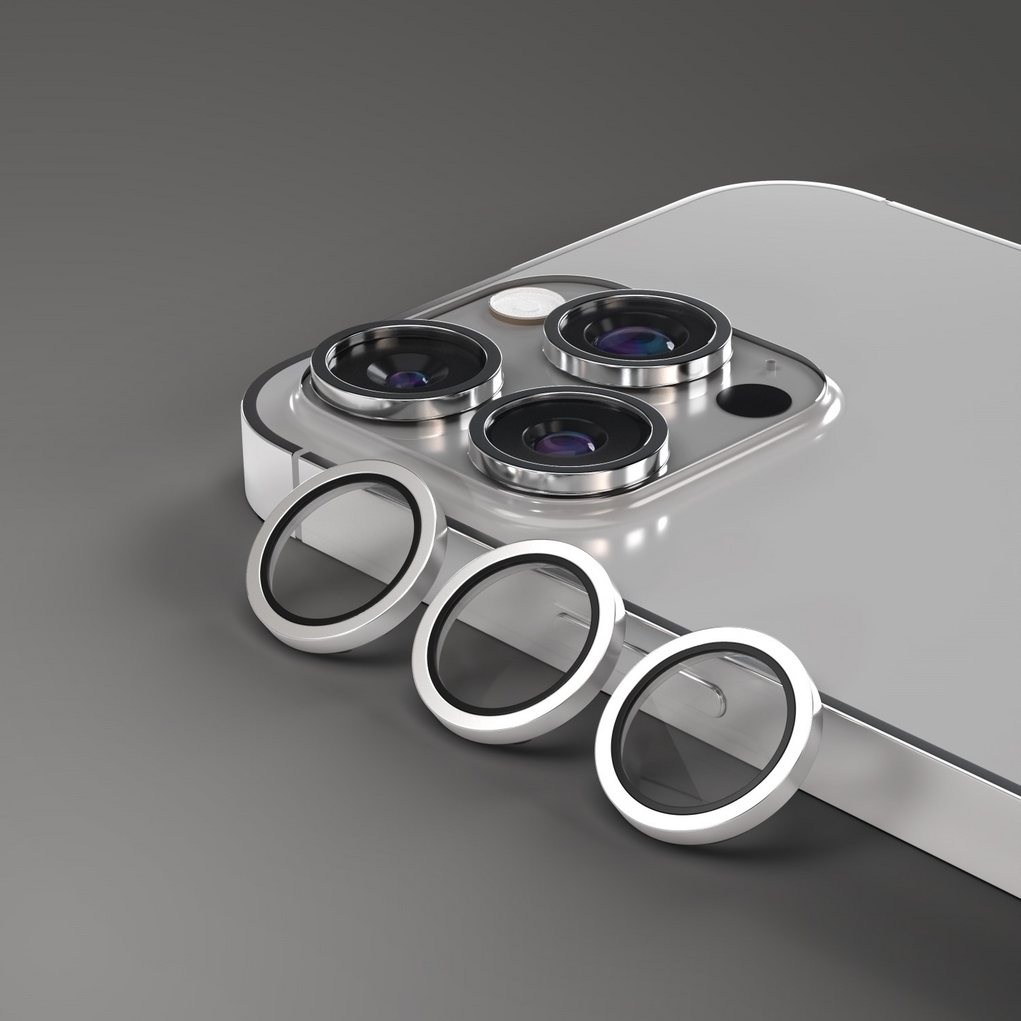 Película protetora para Câmara Traseira Etteri para Apple iPhone 16 Pro Max / 16 Pro, Vidro Temperado, Cinzento