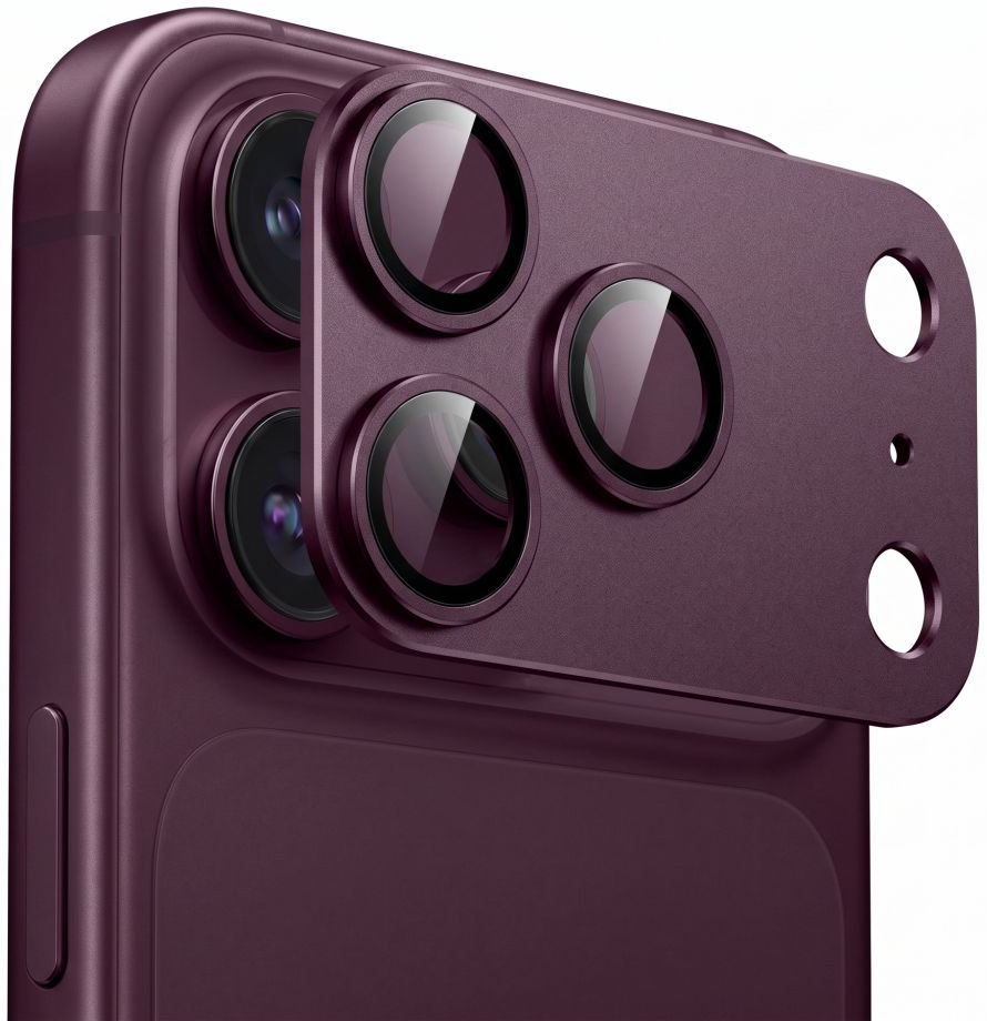 Película protetora para Câmara Traseira Tech-Protect CamFull Fit+ para Apple iPhone 18 Pro, Vidro Temperado, Vinho